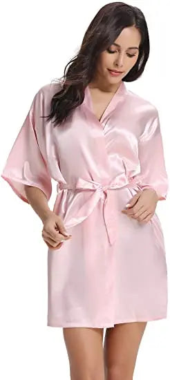 Bathrobe Women Silk Bridesmaid Robes Sexy Satin Robe Ladies Dressing Gowns