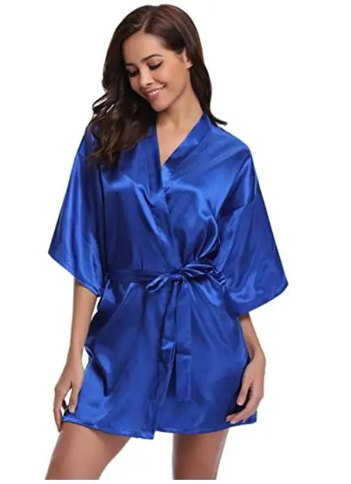 Bathrobe Women Silk Bridesmaid Robes Sexy Satin Robe Ladies Dressing Gowns