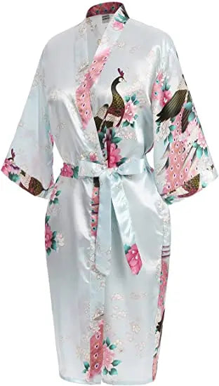 Rayon Robes Women Nightwear Flower Clothes Intimate Lingerie Casual Bath Gown