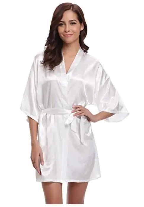 Bathrobe Women Silk Bridesmaid Robes Sexy Satin Robe Ladies Dressing Gowns