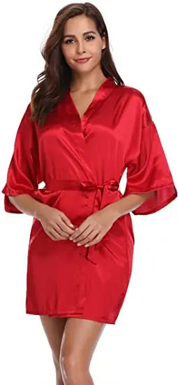 Bathrobe Women Silk Bridesmaid Robes Sexy Satin Robe Ladies Dressing Gowns