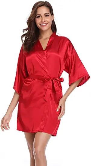 Bathrobe Women Silk Bridesmaid Robes Sexy Satin Robe Ladies Dressing Gowns