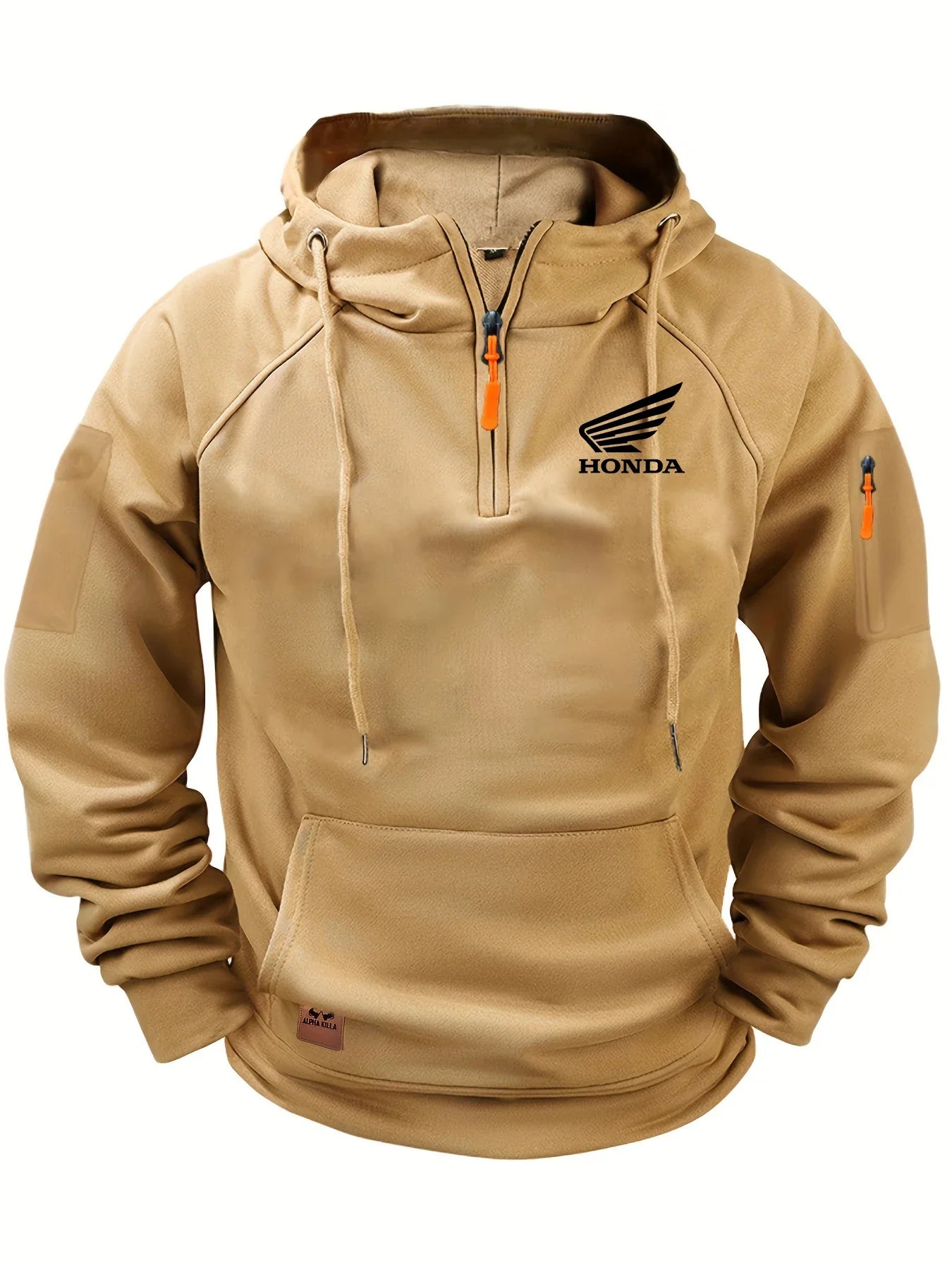 New Honda Racing Team Outdoor Cycling Fashion Street Half Zip Hoodie For Men