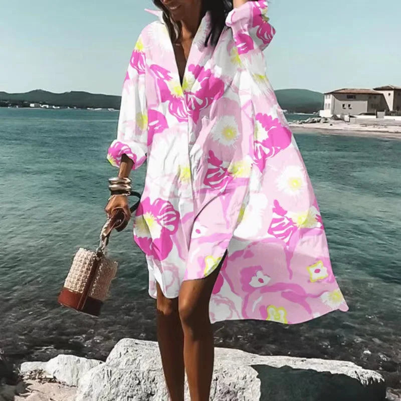 Plus size loose skirt casual comfortable and fashionable vacational dress