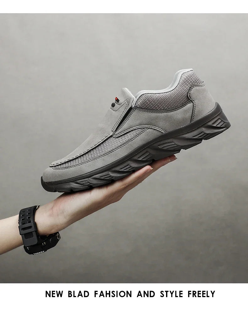 Men Sneakers Comfortable Leather Flat Footwear For Men
