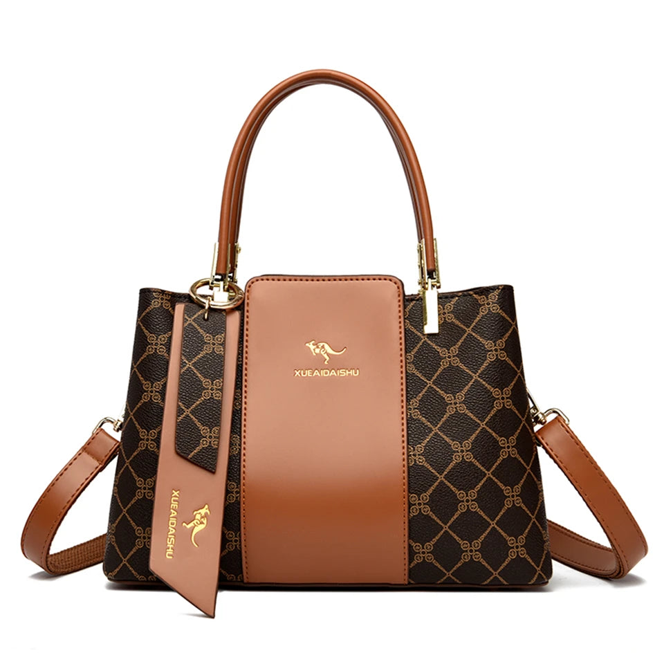 Luxury Leather Handbag Large Capacity and Soft