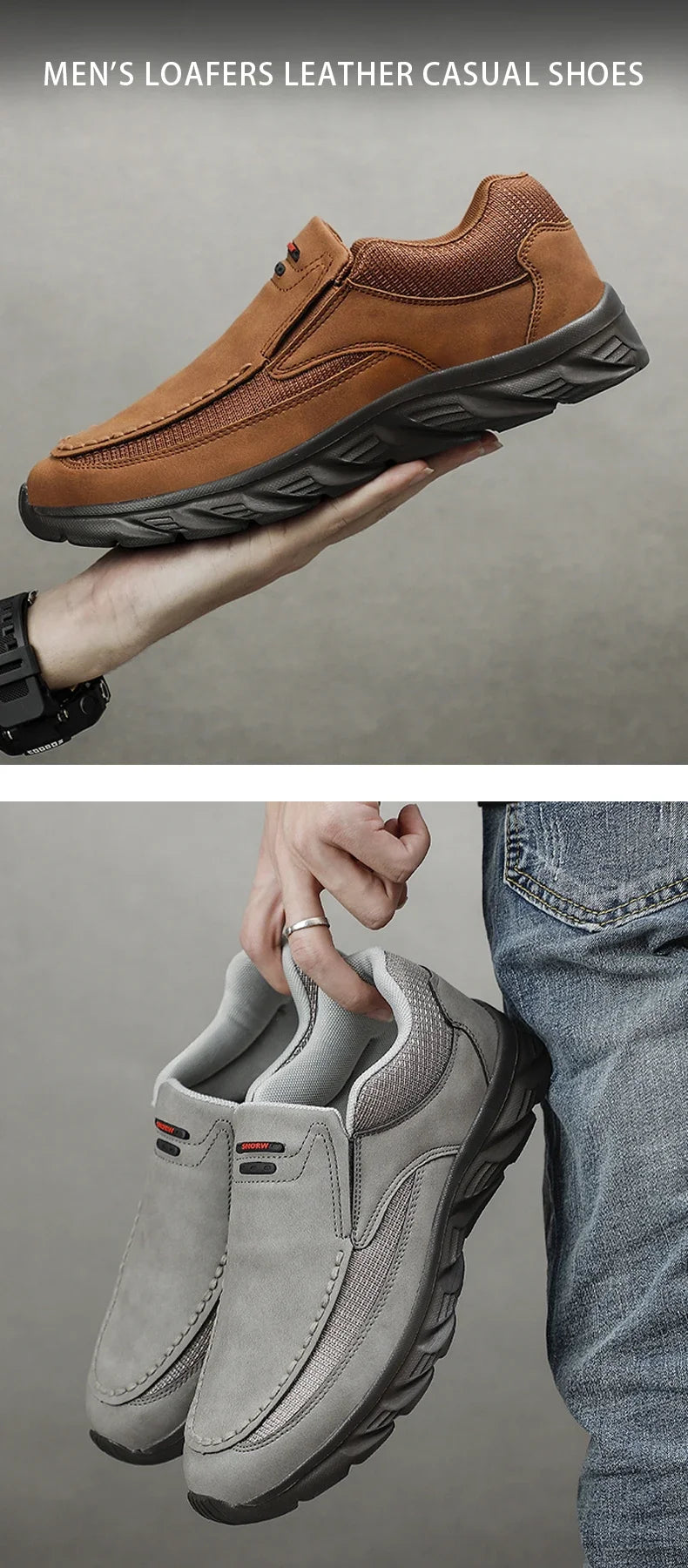 Men Sneakers Comfortable Leather Flat Footwear For Men