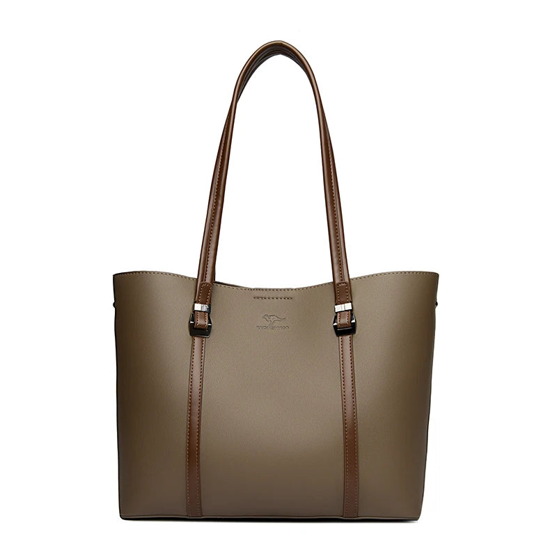 Large Capacity Shopping Luxury High Leather Ladies Bag