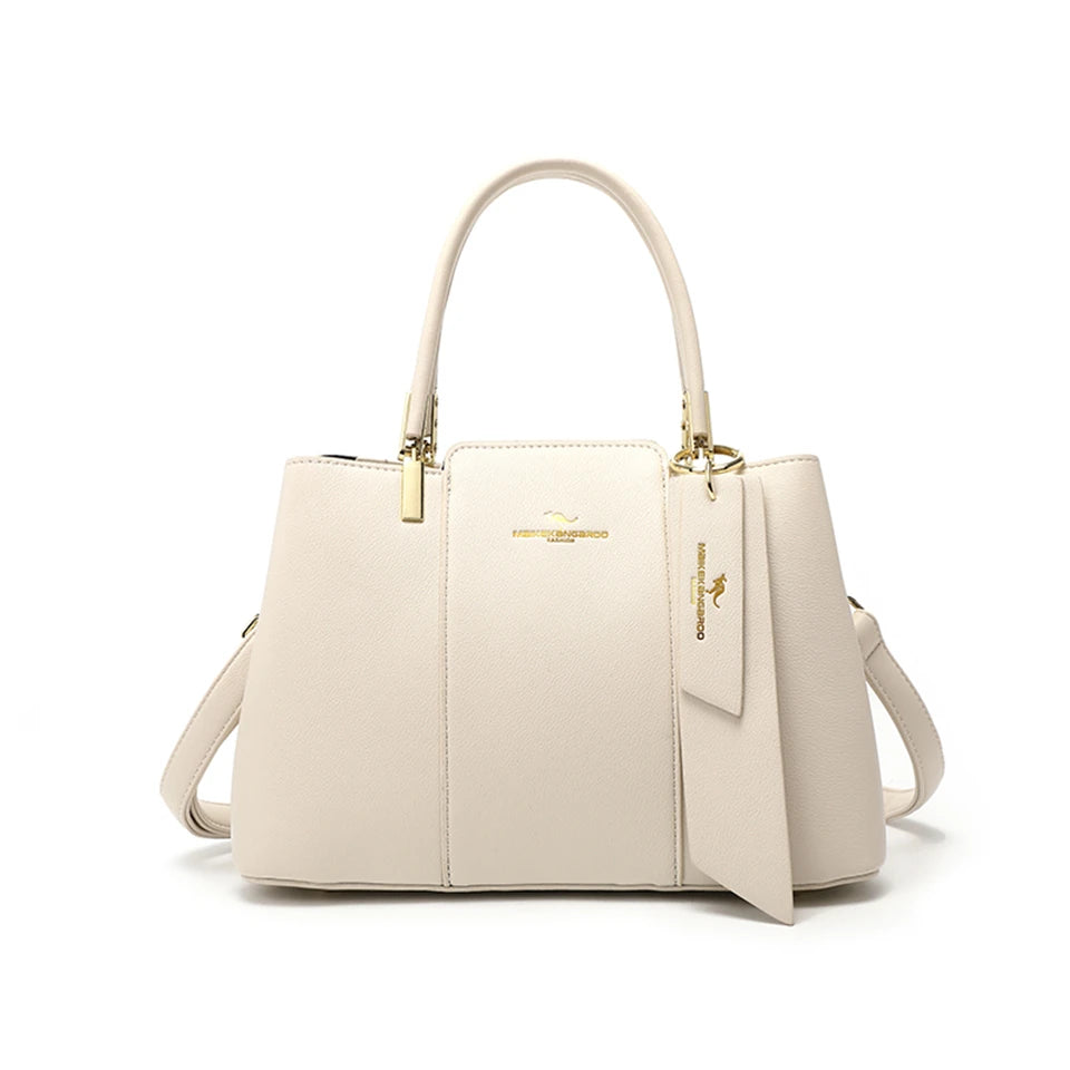 Luxury Leather Handbag Large Capacity and Soft