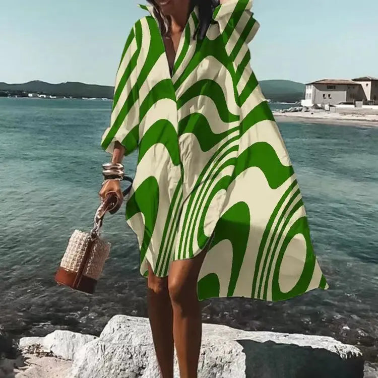 Plus size loose skirt casual comfortable and fashionable vacational dress