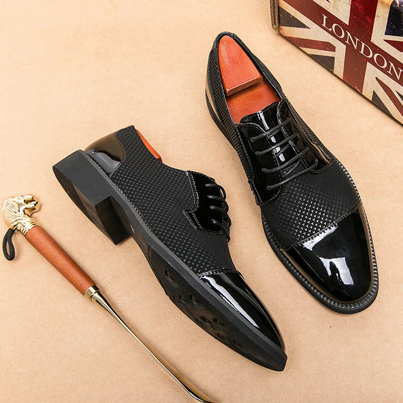 Oxfords Leather Lace Up Wedding Party Luxury Shoes for Men