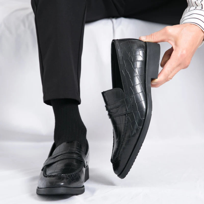 Luxury Loafers Men Slip-On Business,Office and Wedding Dress Driving Shoes