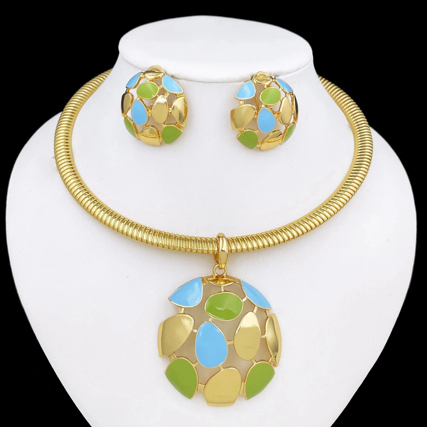 Necklace Pendant And Earrings 3pcs Jewelry Set