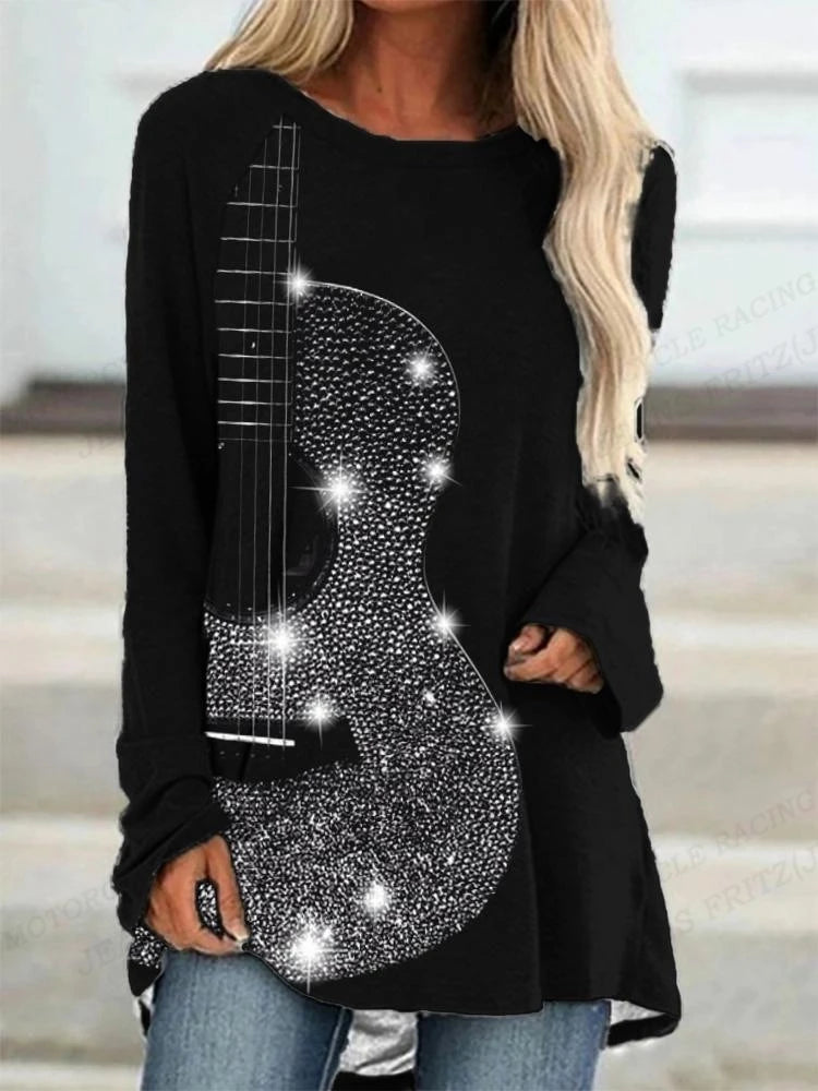 Music T shirt Long Sleeve Tops