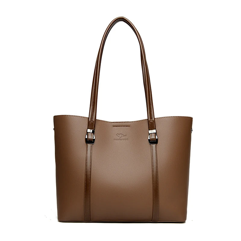 Large Capacity Shopping Luxury High Leather Ladies Bag