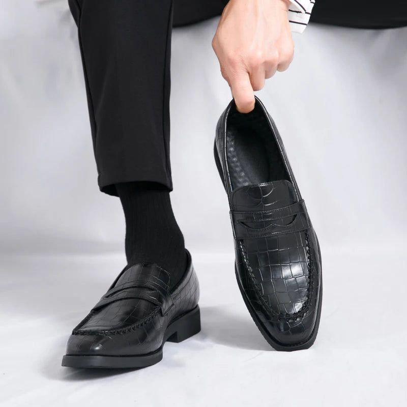 Luxury Loafers Men Slip-On Business,Office and Wedding Dress Driving Shoes