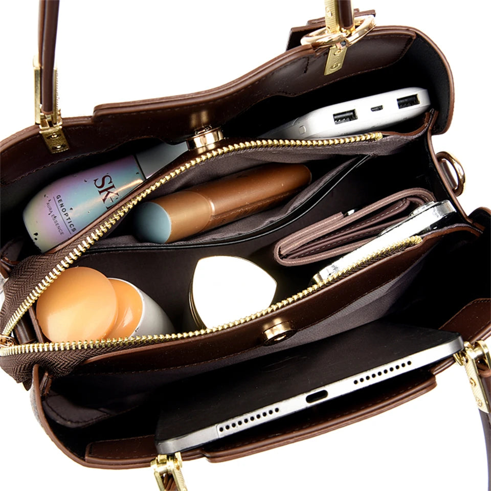 Luxury Leather Handbag Large Capacity and Soft