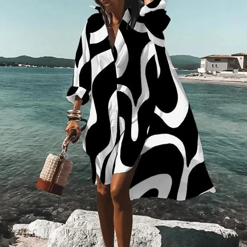 Plus size loose skirt casual comfortable and fashionable vacational dress