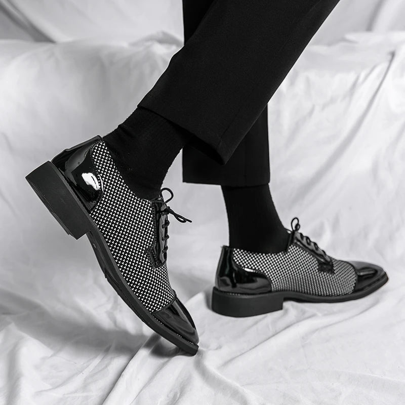Oxfords Leather Lace Up Wedding Party Luxury Shoes for Men