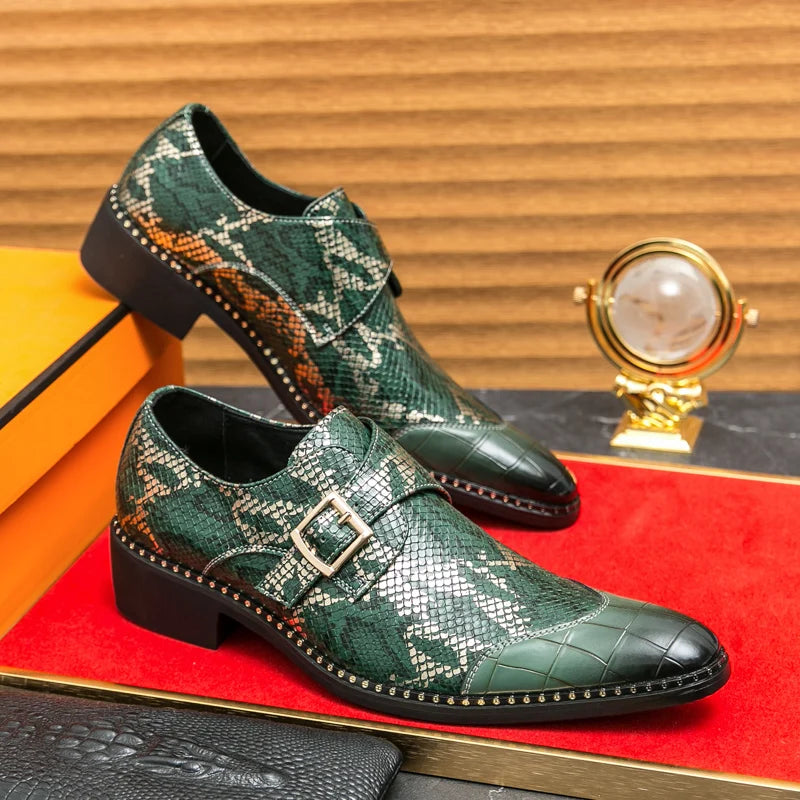 Chelsea Business Classic Leather Buckle Loafers, High Quality Low Heel Pointed Shoes