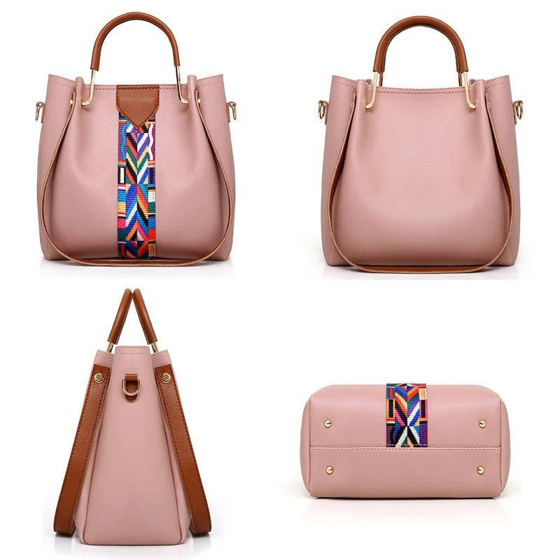 Luxury Handbag Large Capacity 4 set Bag Shoulder Bag Wallet Card Case