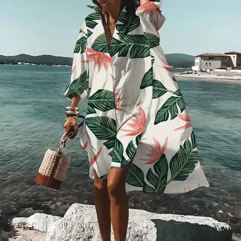 Plus size loose skirt casual comfortable and fashionable vacational dress
