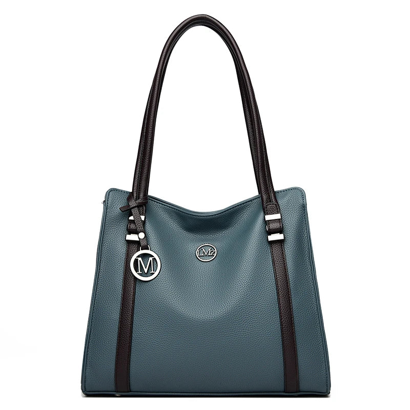 Soft Leather Luxury Handbags Large Capacity Shopping Bag