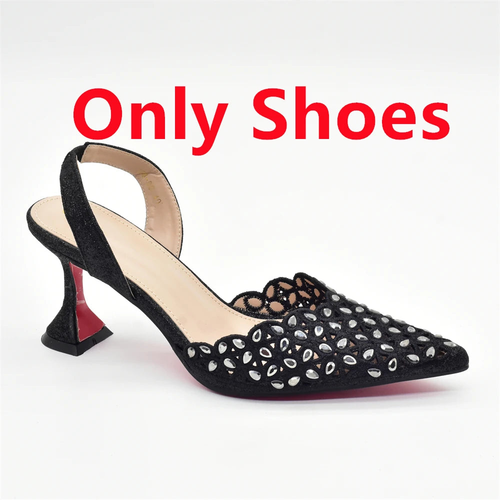 Silver Color Shoes and Bag for Party Wedding Luxery Women Shoe and Bag