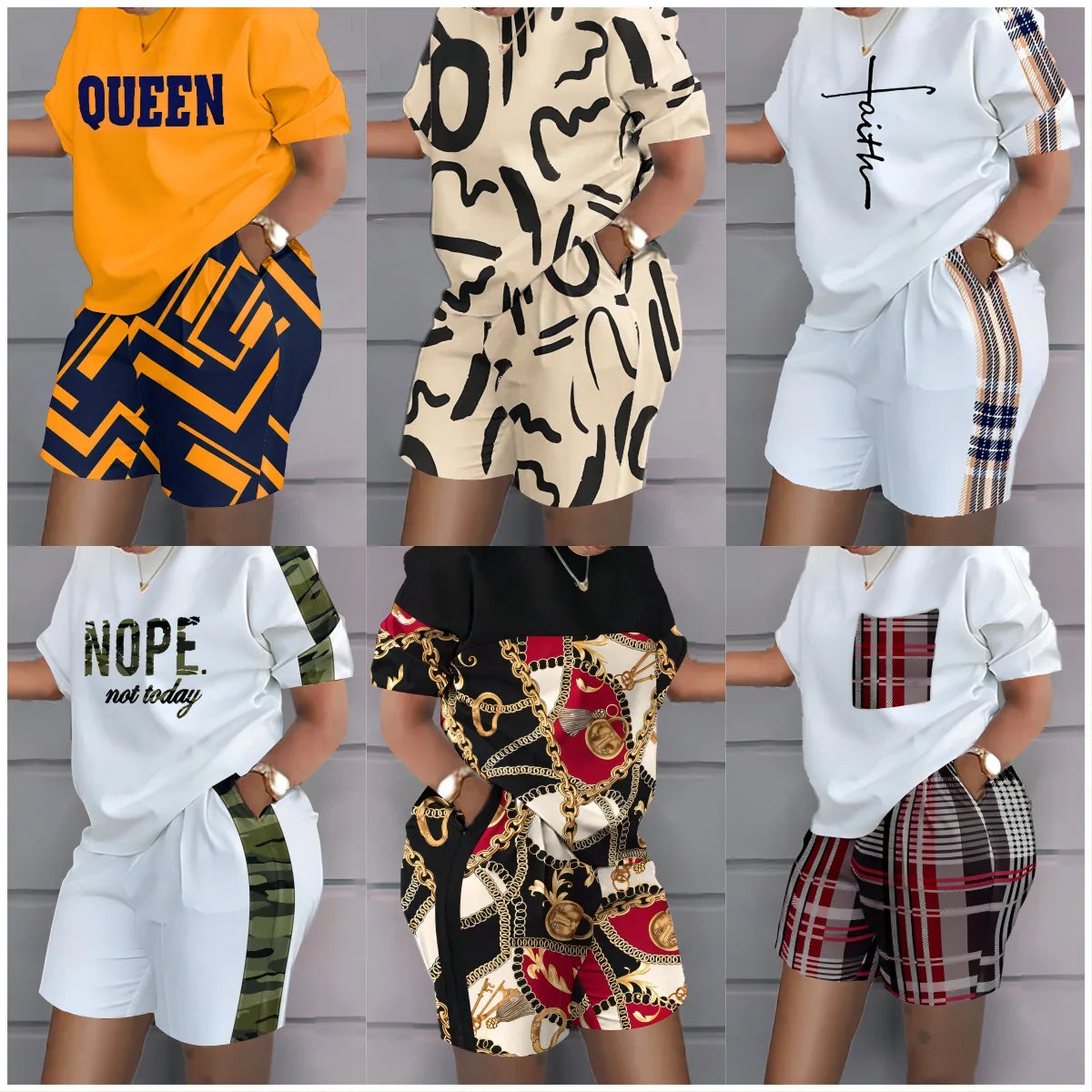 Summer Luxury T-shirt+Shorts 2 Piece Sets Soft Jogging Tracksuit