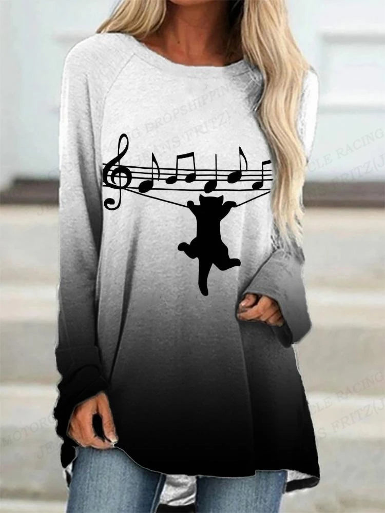 Music T shirt Long Sleeve Tops