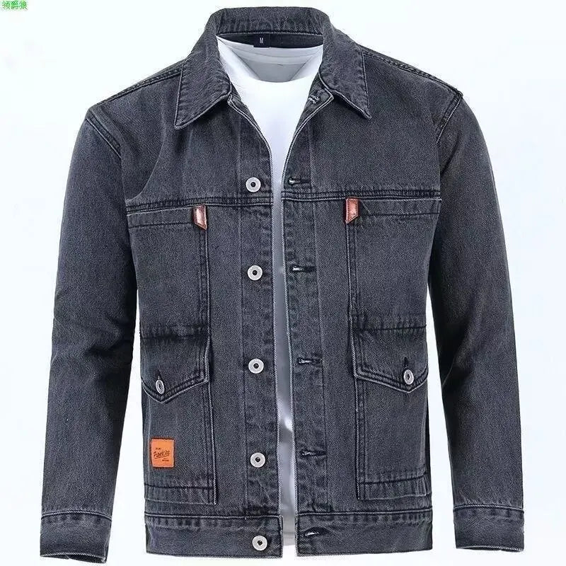Denim Jacket Spring Autumn New Style High Street Multi Pocket