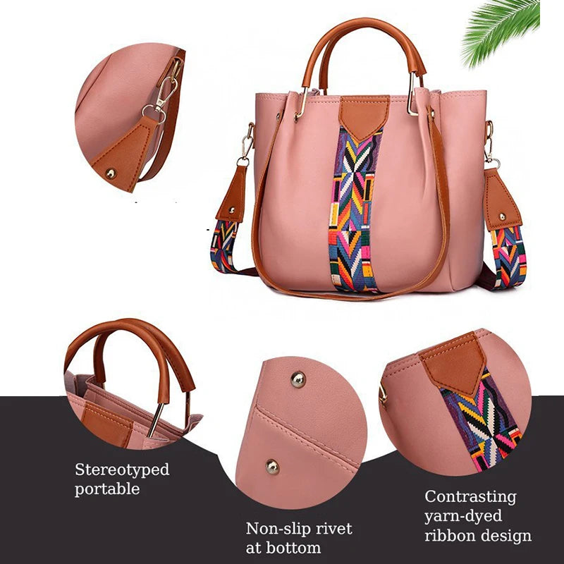 Luxury Handbag Large Capacity 4 set Bag Shoulder Bag Wallet Card Case