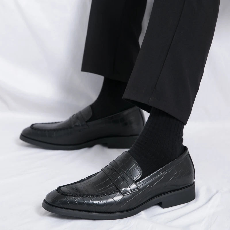 Luxury Loafers Men Slip-On Business,Office and Wedding Dress Driving Shoes