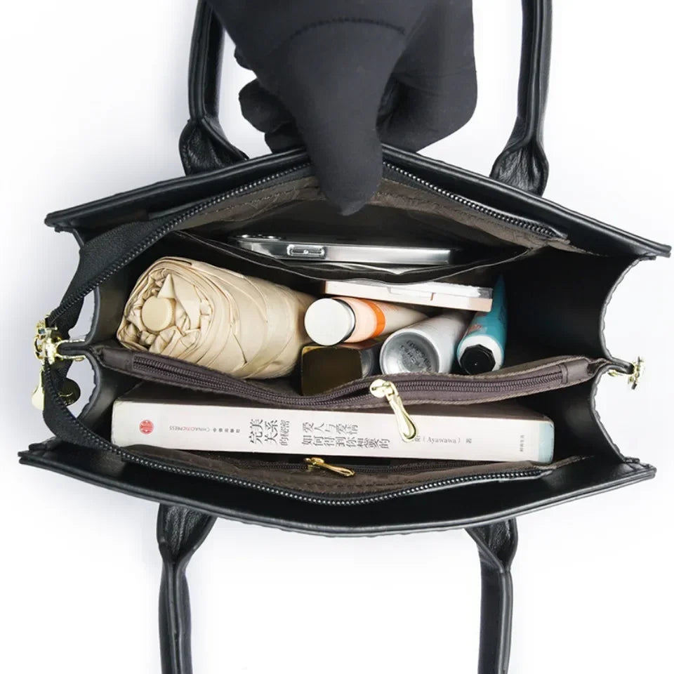 Shoulder Bag Soft Leather Designer Handbag With Large Capacity