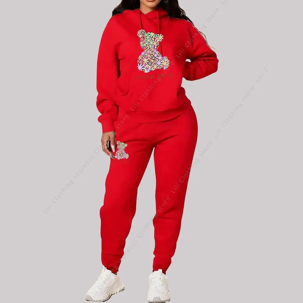 Women's Sets Hoodies Outfits Sportswear Trend Ladies Tracksuit