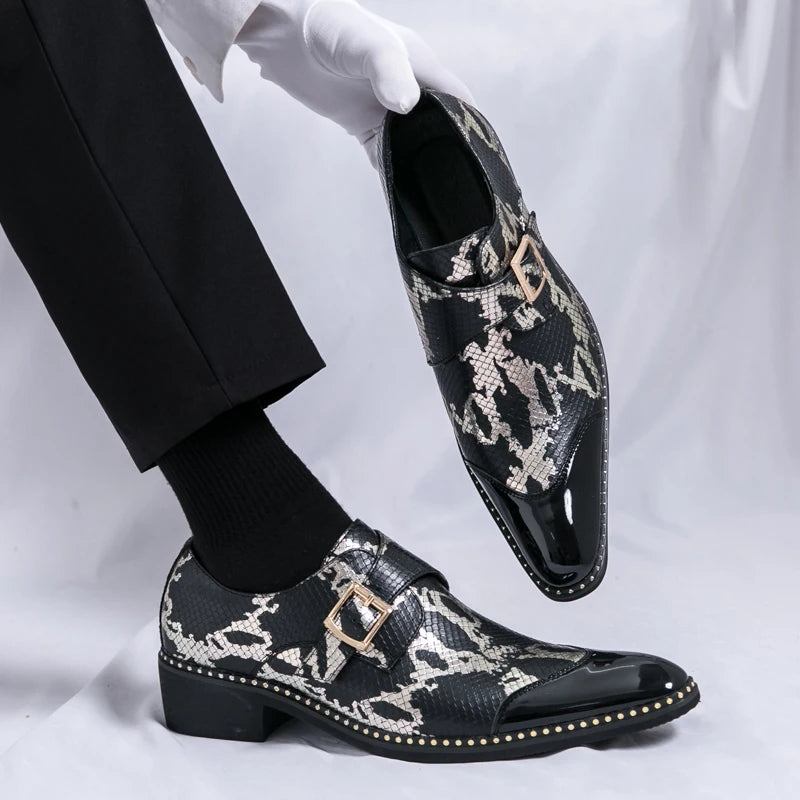 Chelsea Business Classic Leather Buckle Loafers, High Quality Low Heel Pointed Shoes