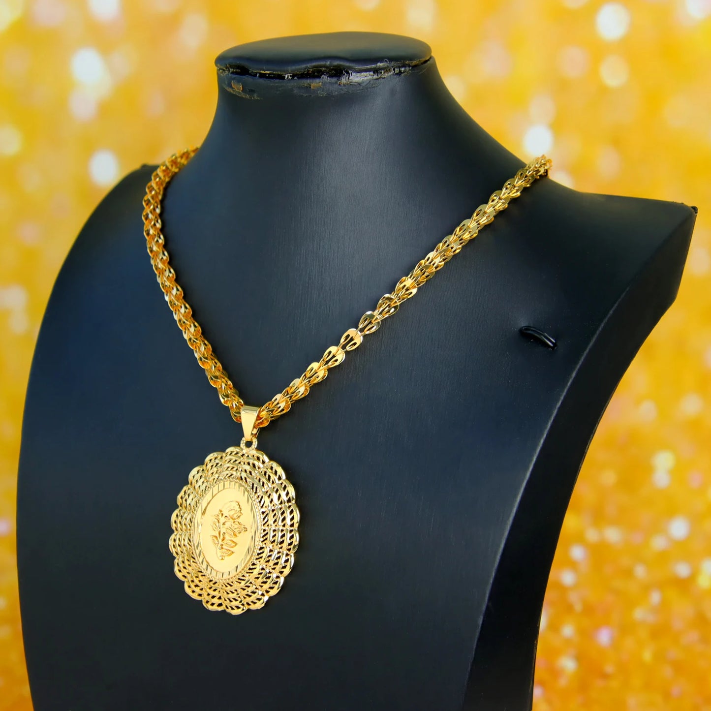Necklace 21k Gold Plated Luxury Wedding Party set