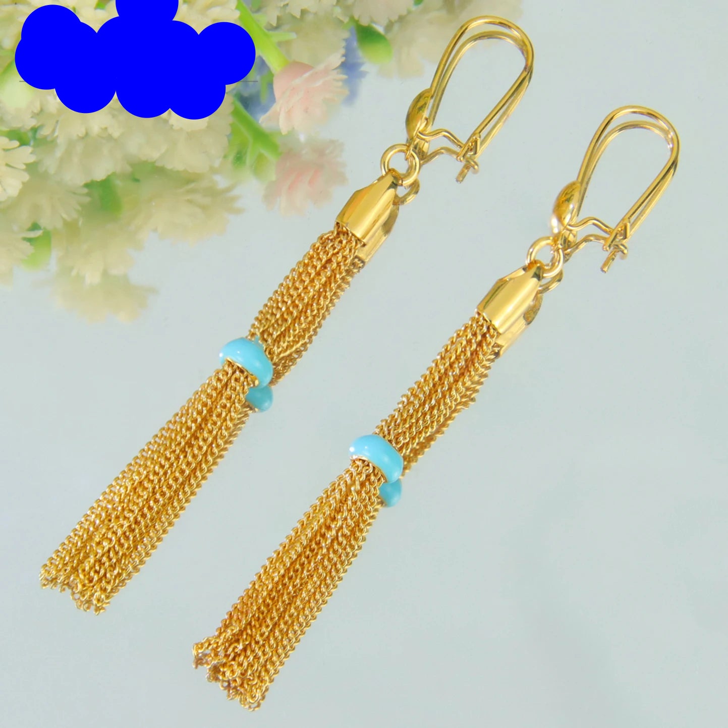 21k Gold Plated Multi Chains Necklace Bracelet Earrings