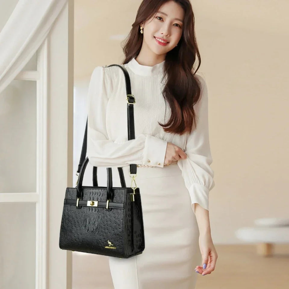 Shoulder Bag Soft Leather Designer Handbag With Large Capacity