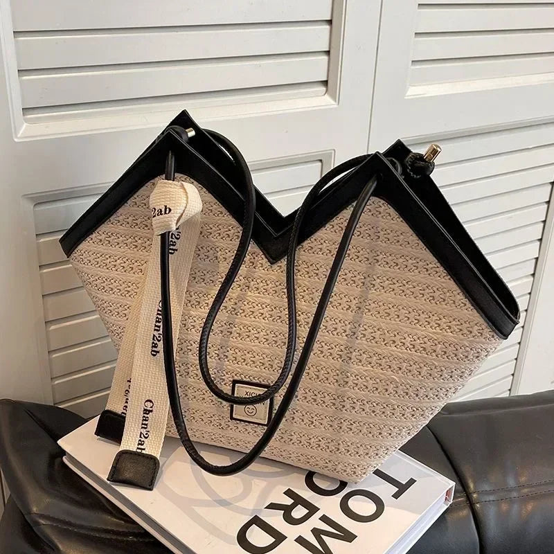 Bag Vintage Handmade Woven Shoulder Bag Raffia circle Rattan bags