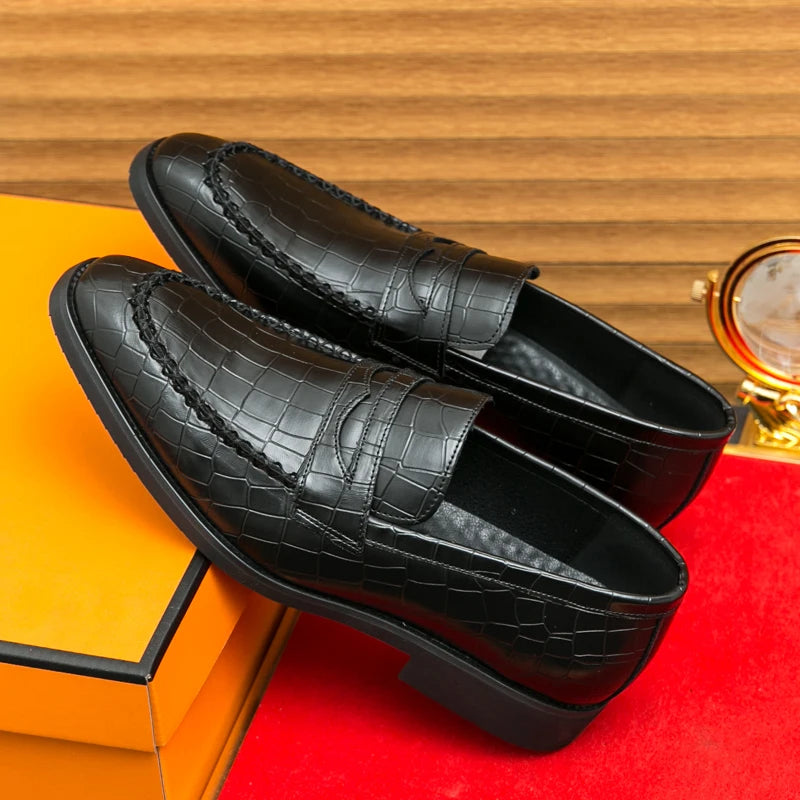 Luxury Loafers Men Slip-On Business,Office and Wedding Dress Driving Shoes