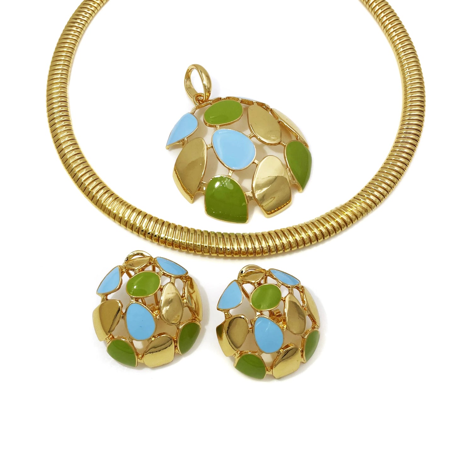 Necklace Pendant And Earrings 3pcs Jewelry Set