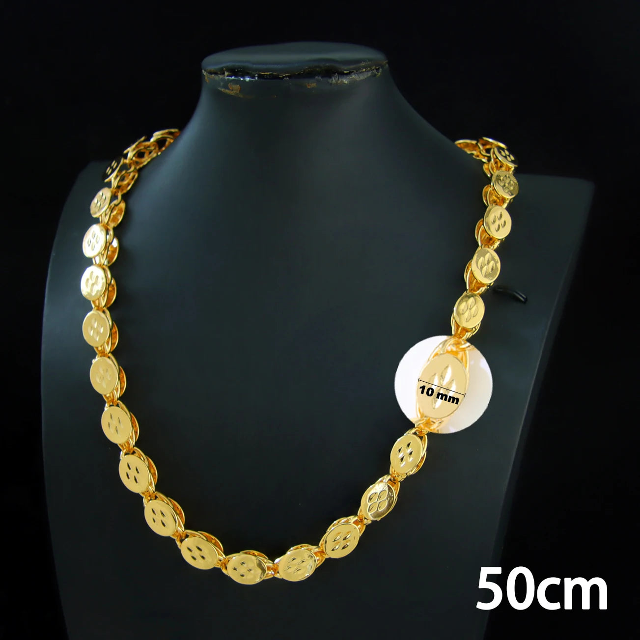 Luxury Long Necklace 50/100cm 24k Gold Plated Islamic Turkish Jewelry