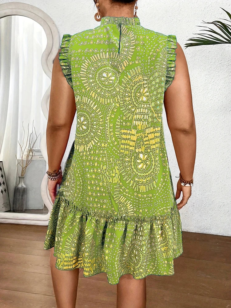 Summer New Women's Elegant Slim Fit Short Sleeve Dress