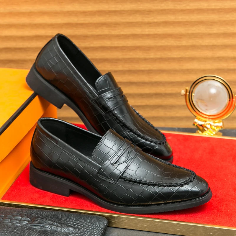 Luxury Loafers Men Slip-On Business,Office and Wedding Dress Driving Shoes