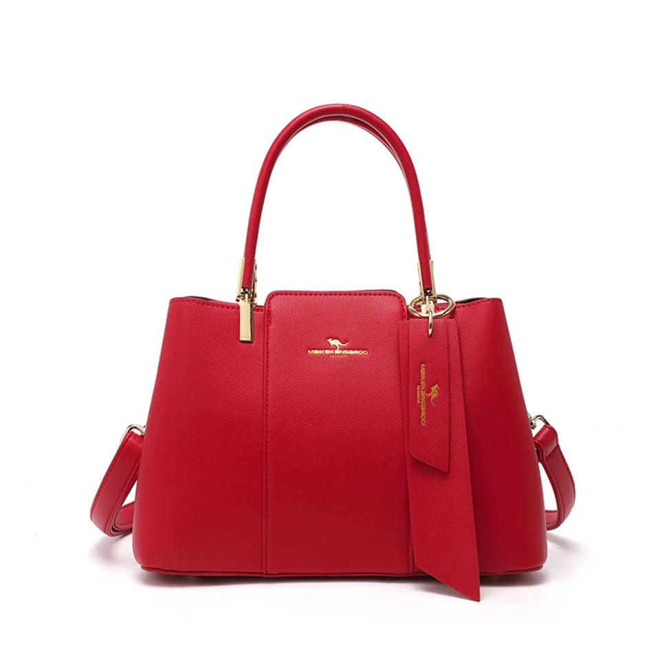 Luxury Leather Handbag Large Capacity and Soft