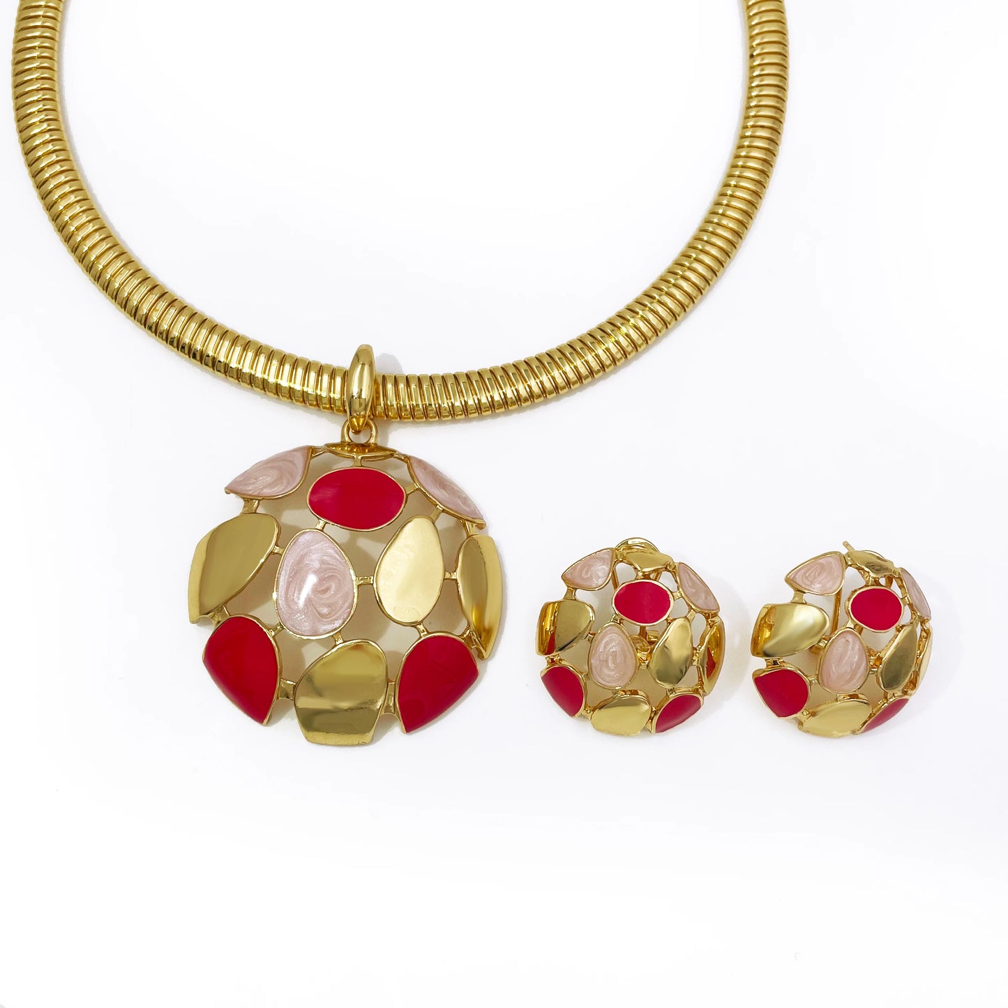 Necklace Pendant And Earrings 3pcs Jewelry Set