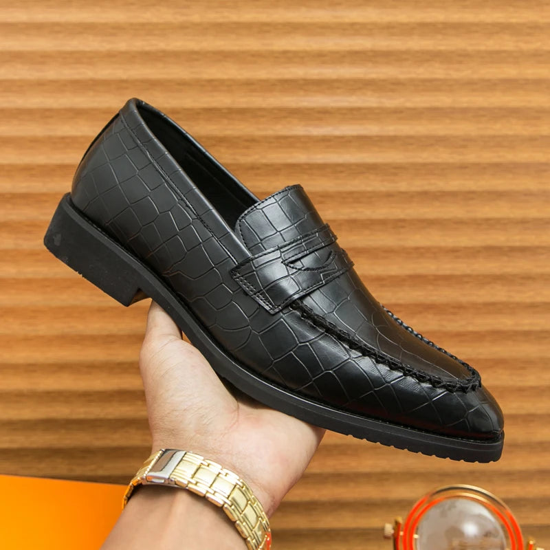 Luxury Loafers Men Slip-On Business,Office and Wedding Dress Driving Shoes