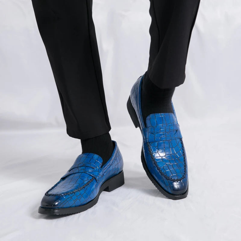 Luxury Loafers Men Slip-On Business,Office and Wedding Dress Driving Shoes