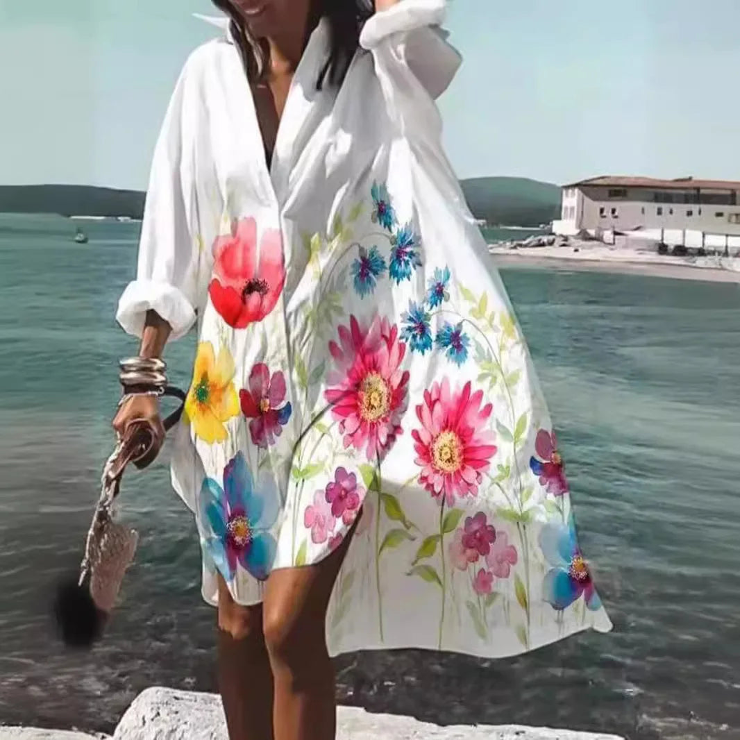 Plus size loose skirt casual comfortable and fashionable vacational dress